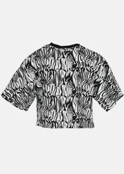 BRUGY AOP wide cropped tee