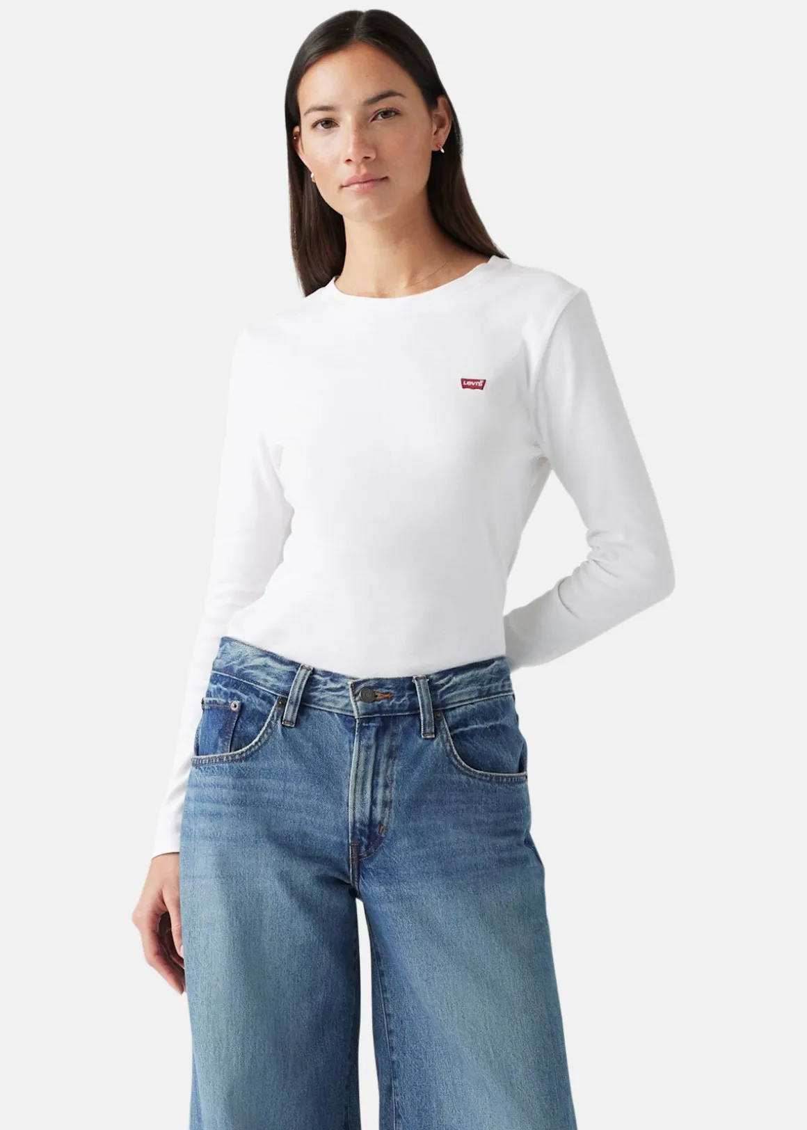 ESSENTIAL HM LS TEE WHITE +