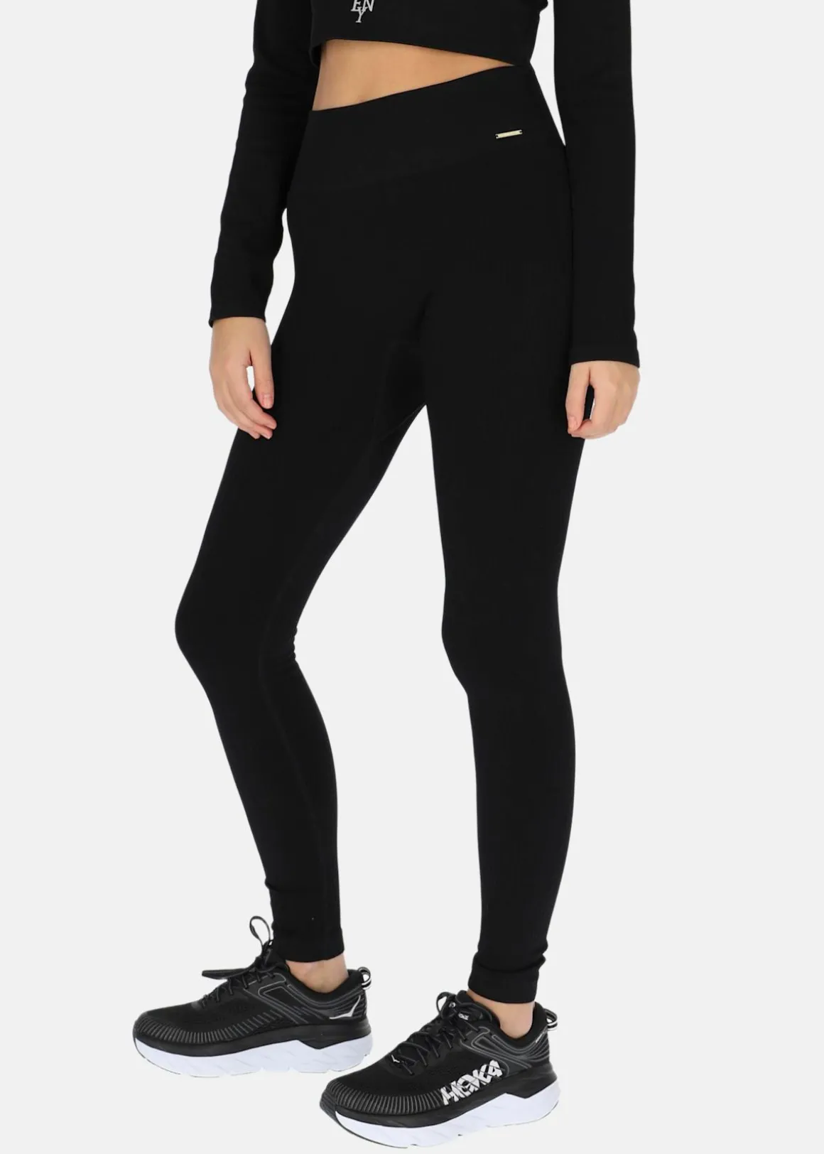High Waist Rib Seamless Tights
