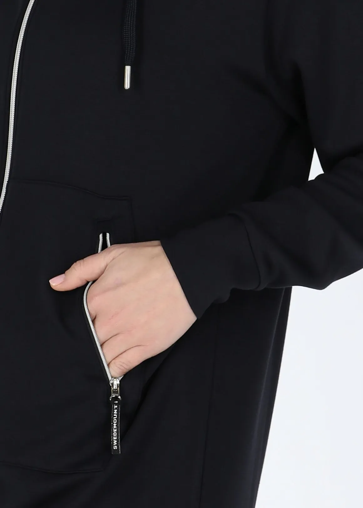 Lounge Long Zip Hood W