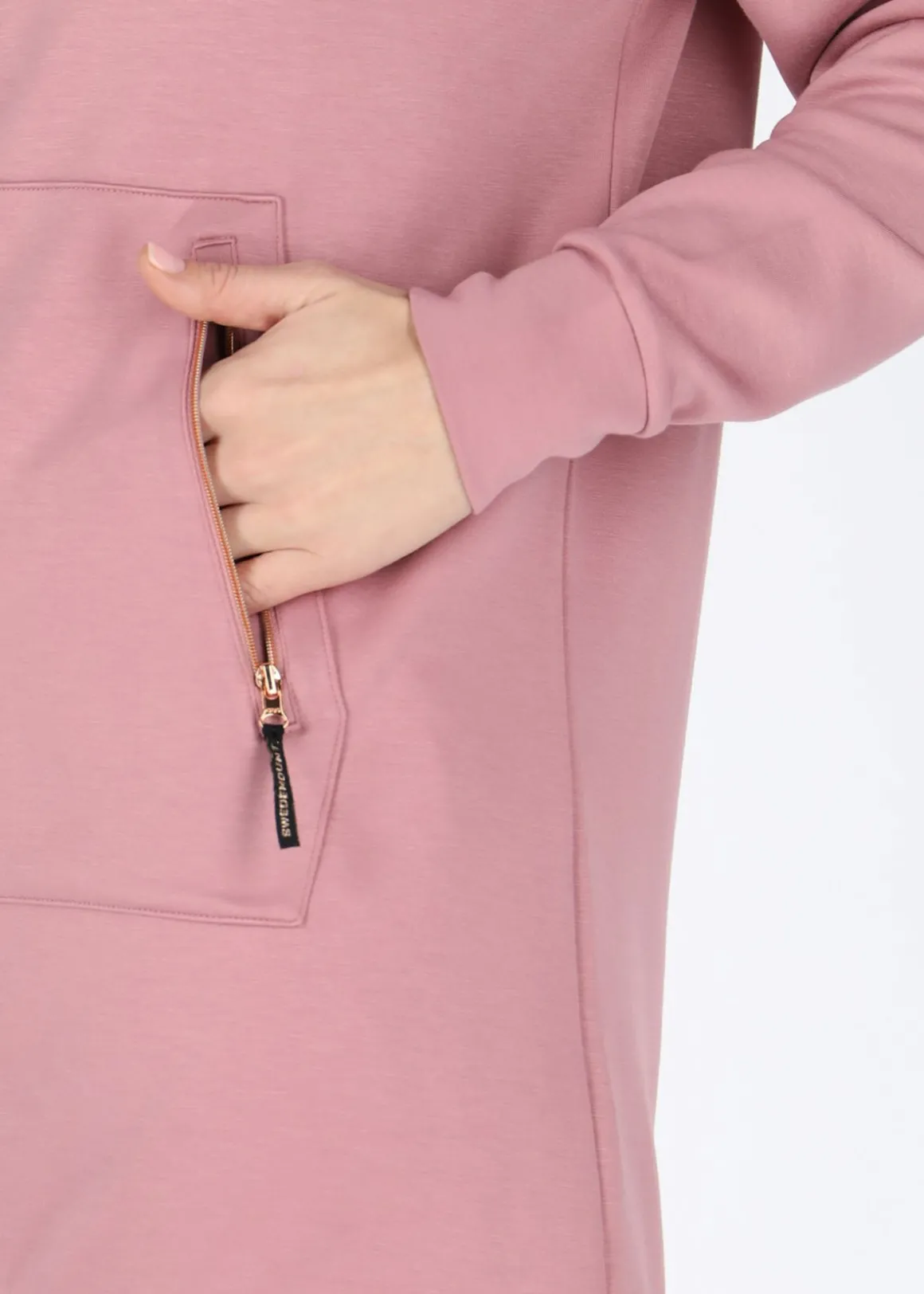 Lounge Long Zip Hood W