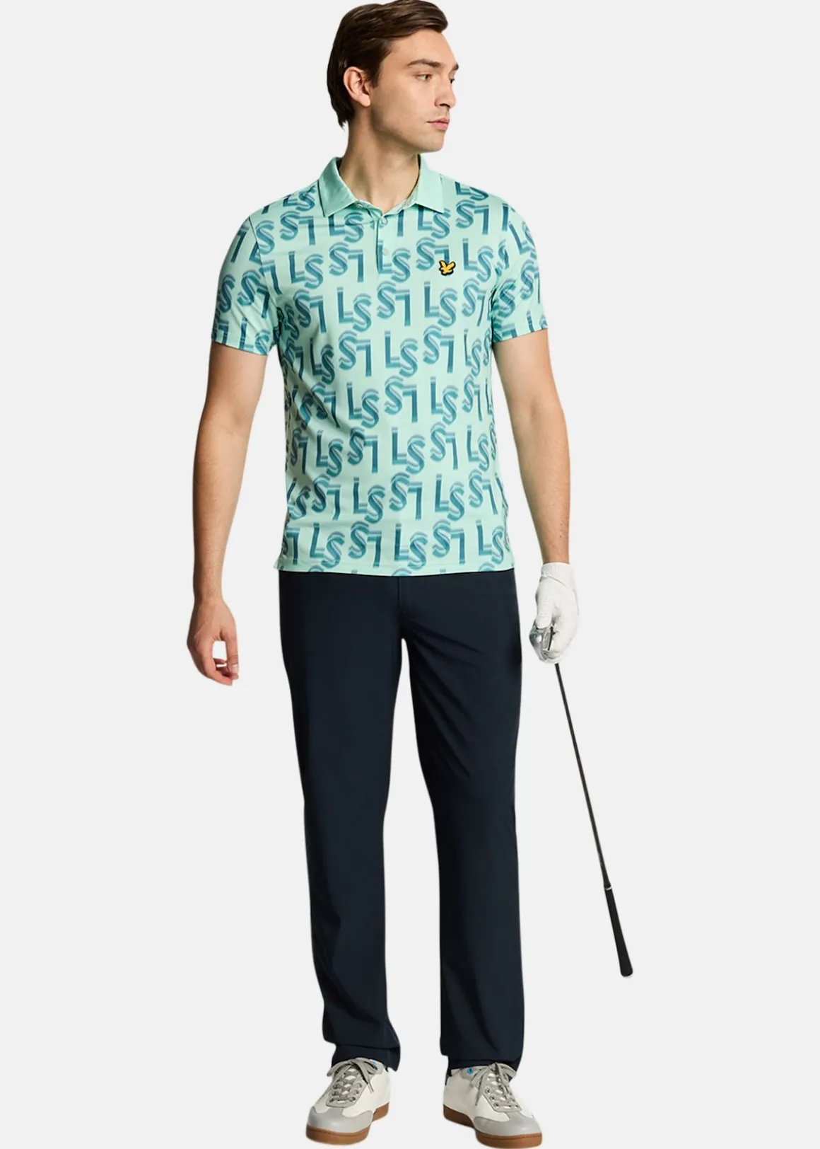 LS Monogram Printed Polo Shirt