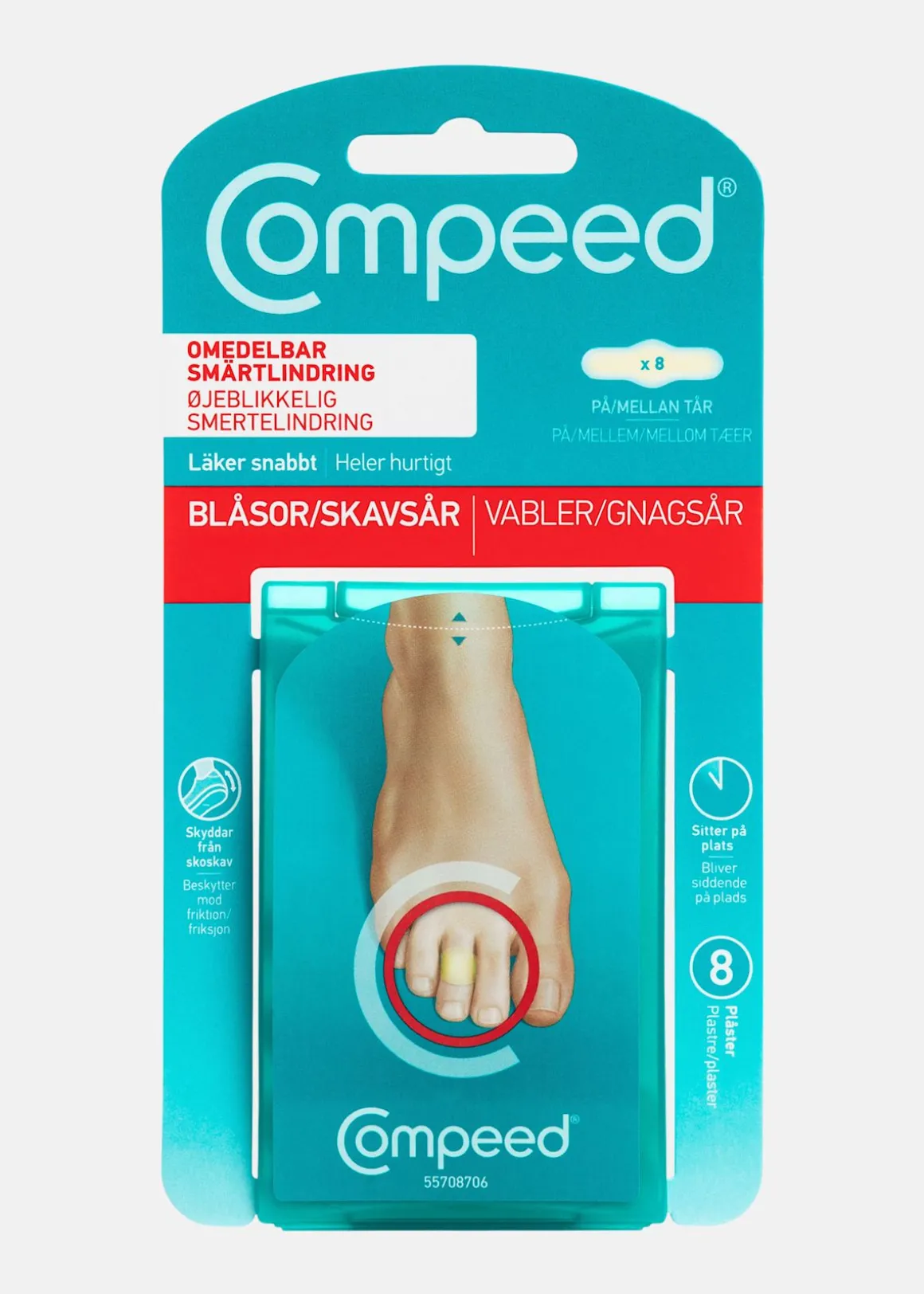 Skavsårsplåster On Toes Tår