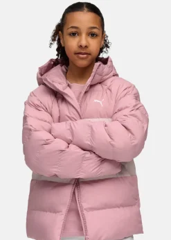 Synthetic Hooded Puffer Jacket