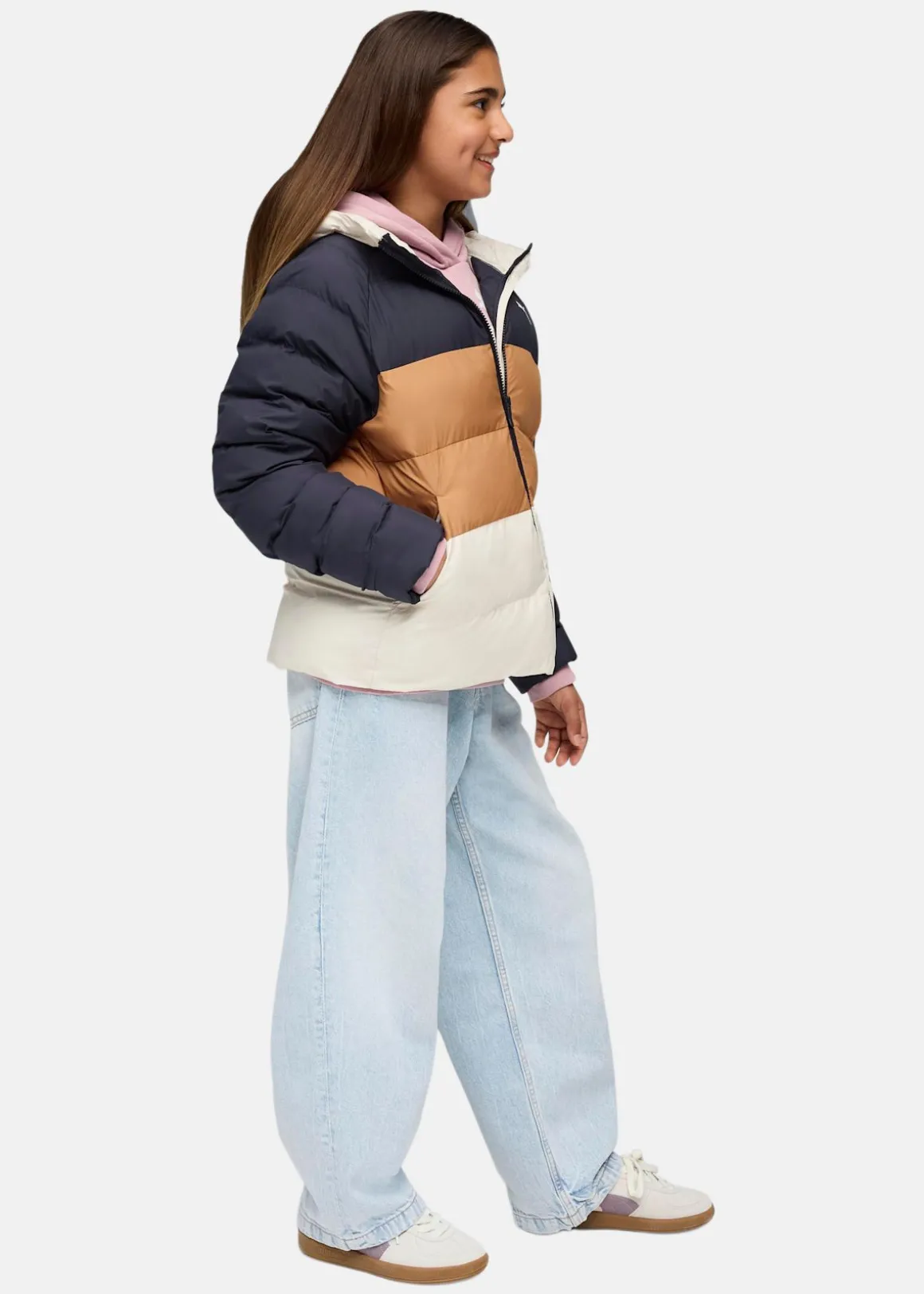 Synthetic Hooded Puffer Jacket