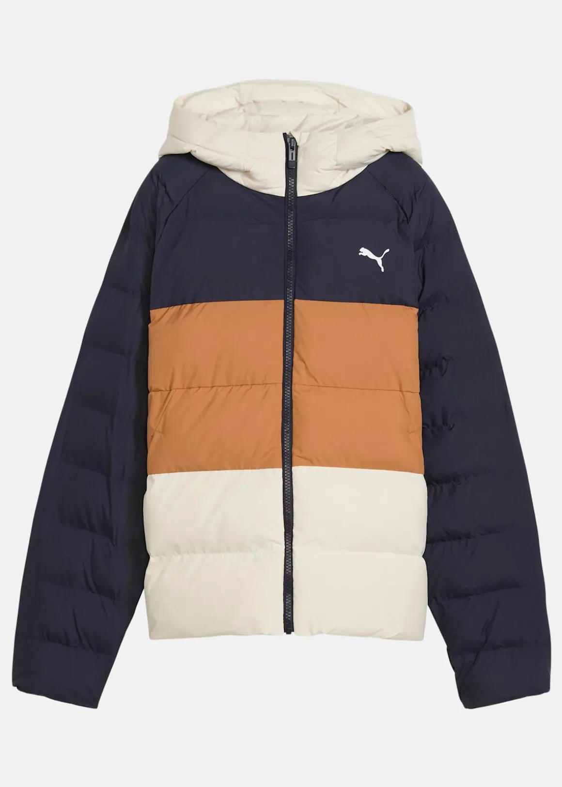 Synthetic Hooded Puffer Jacket