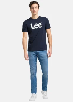 WOBBLY_LOGO_TEE NAVY_DROP